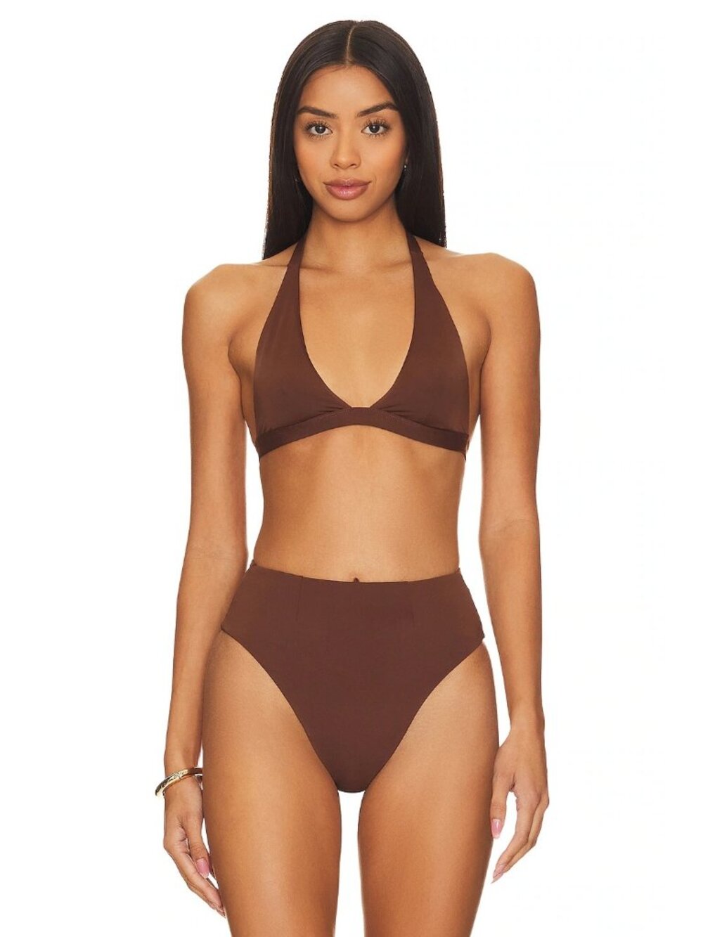 HAIGHT. X Tina Tunakey Nadia Top in Brauna Brown Small Womens Bikini Swim